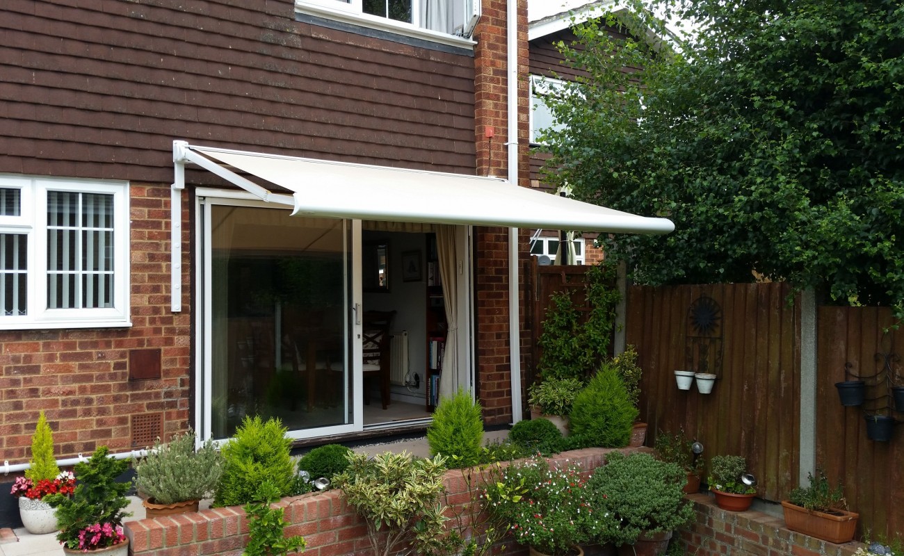 Electric awning replaces old manual awning