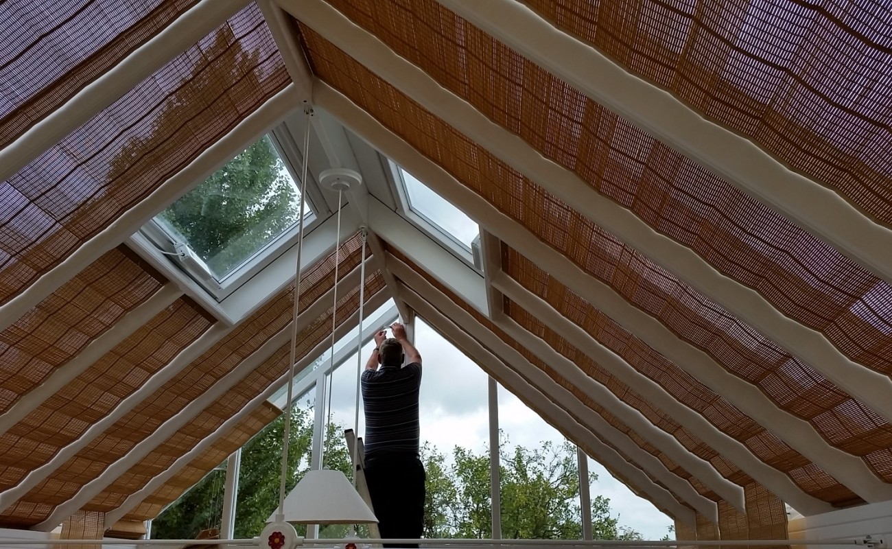 Wood Weave Conservatory Roof Blinds